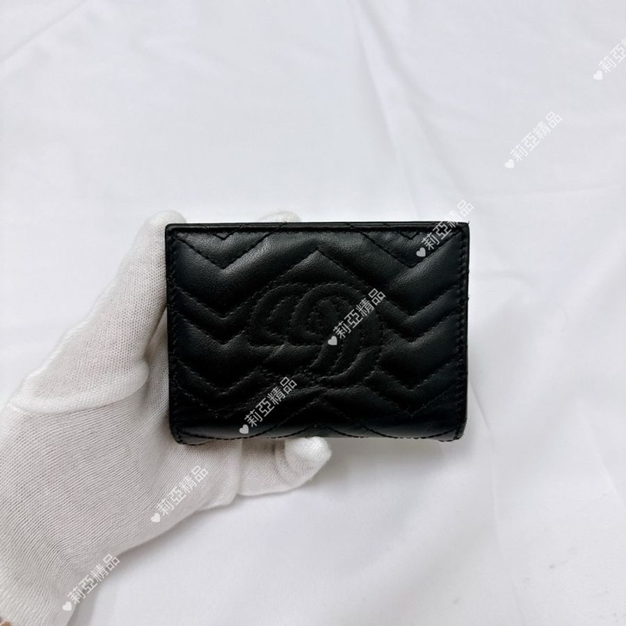 莉亞精品♡ Gucci 466492 馬夢對開短夾 二手美包-2