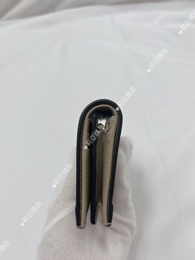 莉亞精品♡ Gucci 523155 燕麥色帆布短夾 二手美包-4