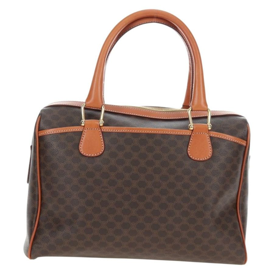 【日本直送】CELINE Macadam帆布手提包 PVC皮革 棕色 金色 正品 191820V-1