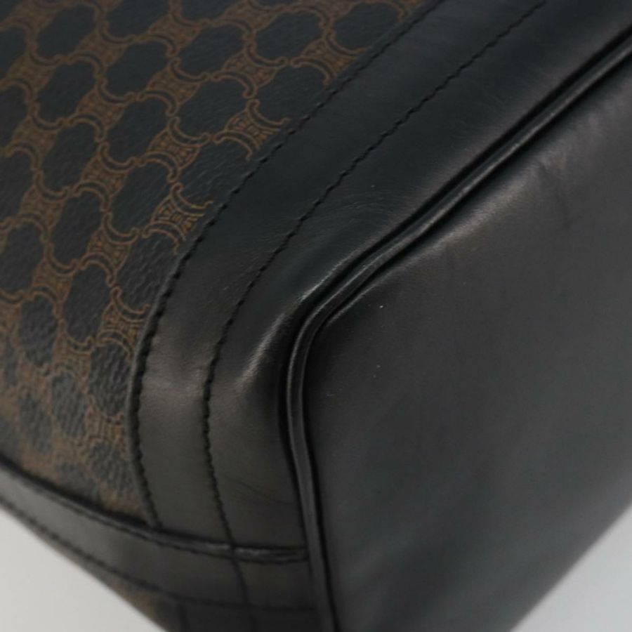 【日本直送】CELINE Macadam帆布肩背包 PVC皮革 黑色 金色 正品 191013A-8