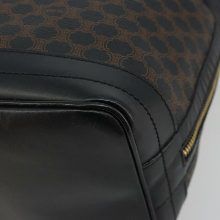 【日本直送】CELINE Macadam帆布肩背包 PVC皮革 黑色 金色 正品 191013A-15
