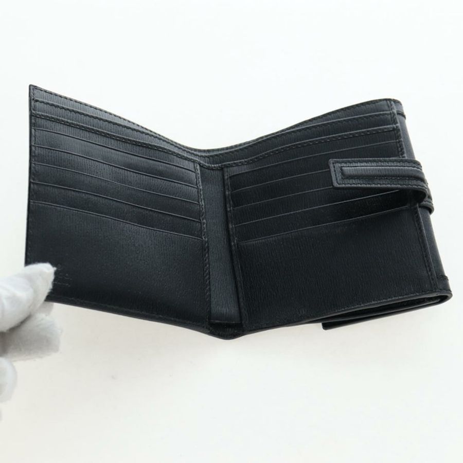 【日本直送】GUCCI G 三折皮夾 皮革 黑色 正品 am12210V-8