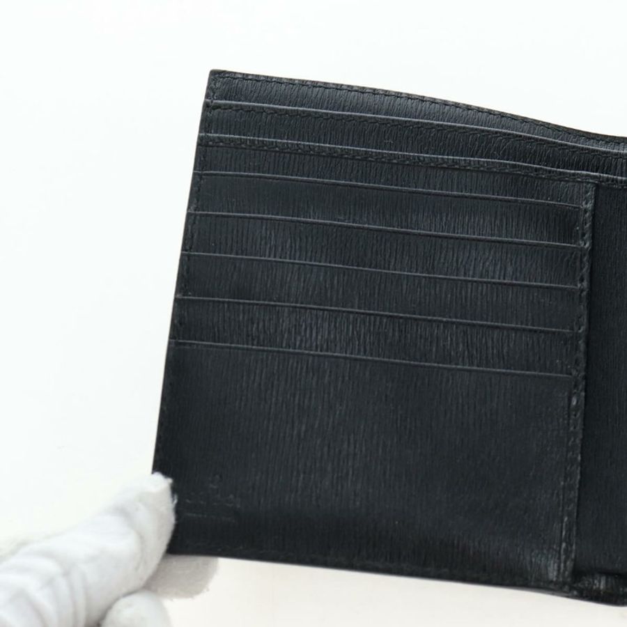 【日本直送】GUCCI G 三折皮夾 皮革 黑色 正品 am12210V-20