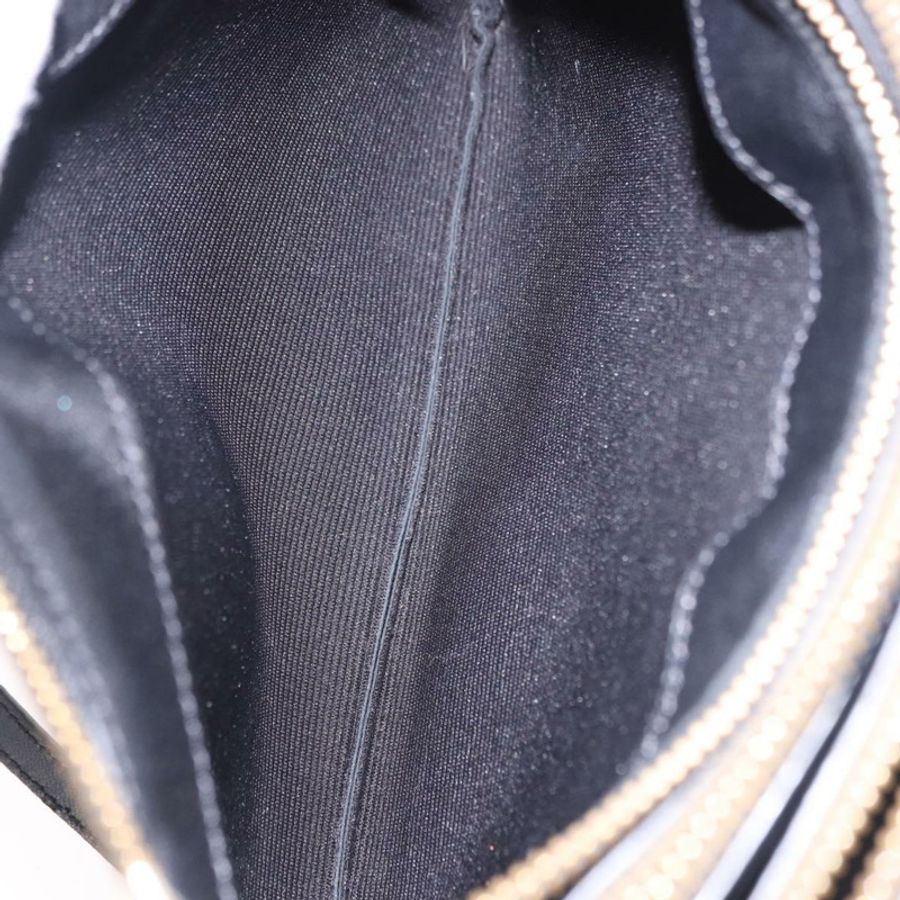 【日本直送】CELINE Trio 大單肩包,黑色皮革,金色飾邊,正品 ki6732V-9
