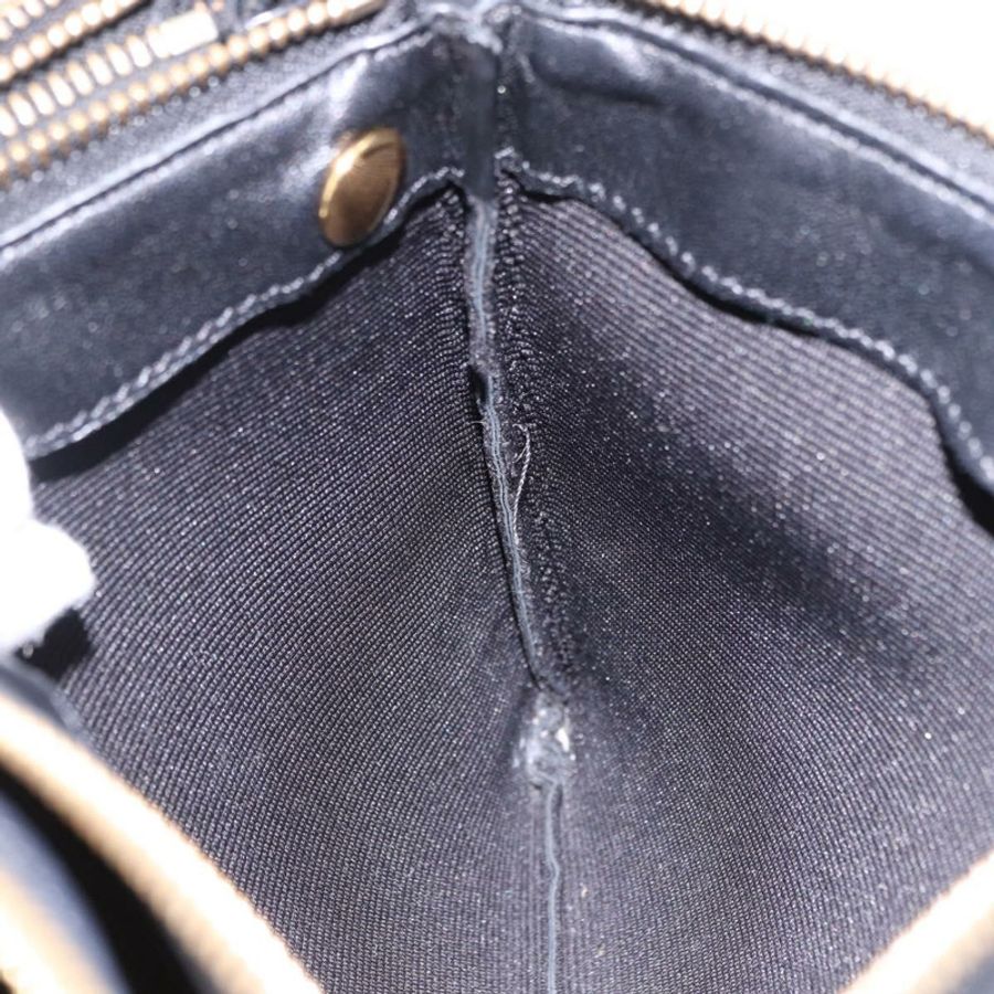 【日本直送】CELINE Trio 大單肩包,黑色皮革,金色飾邊,正品 ki6732V-19