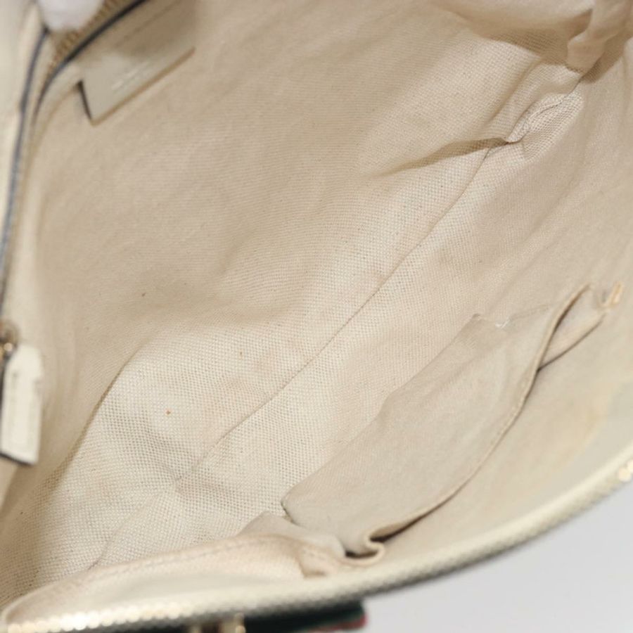 【日本直送】GUCCI GG帆布織帶雪莉系列精美手提包 米色 金色 257065 正品 193075V-9