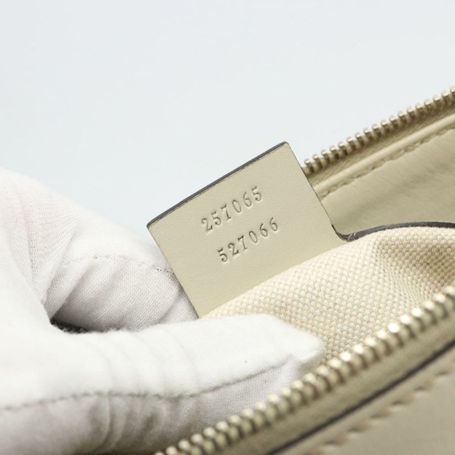 【日本直送】GUCCI GG帆布織帶雪莉系列精美手提包 米色 金色 257065 正品 193075V-10