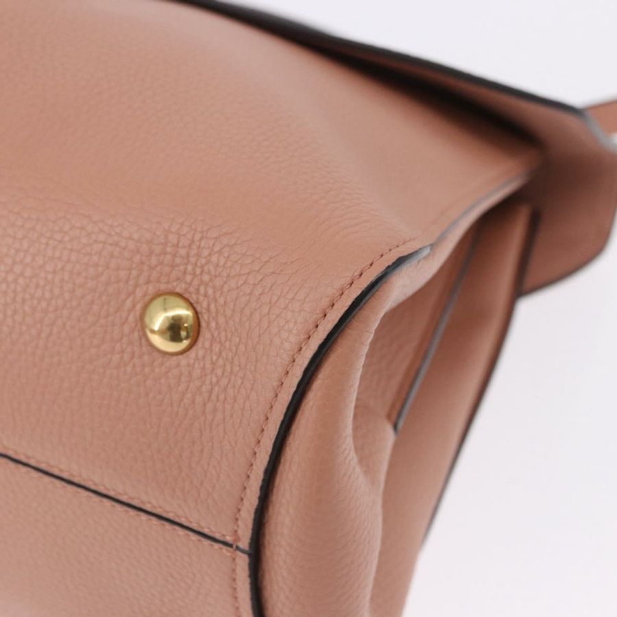 【日本直送】Salvatore Ferragamo Gancini 手提包 皮革 2way 粉紅色 金色色調 Auth ka5387V-15