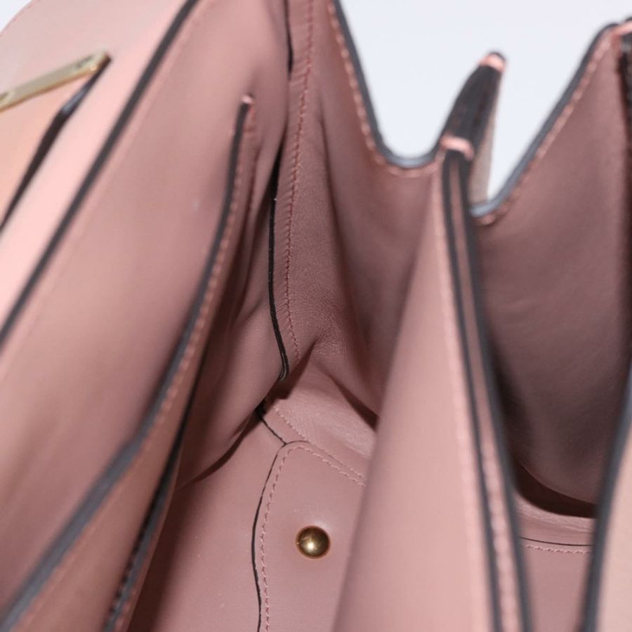 【日本直送】Salvatore Ferragamo Gancini 手提包 皮革 2way 粉紅色 金色色調 Auth ka5387V-20