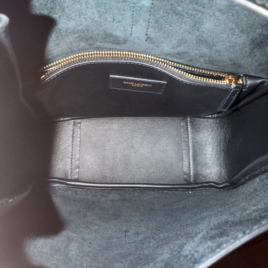 95新✨YSL 小號 Le 5 A 7 hobo黑金-8