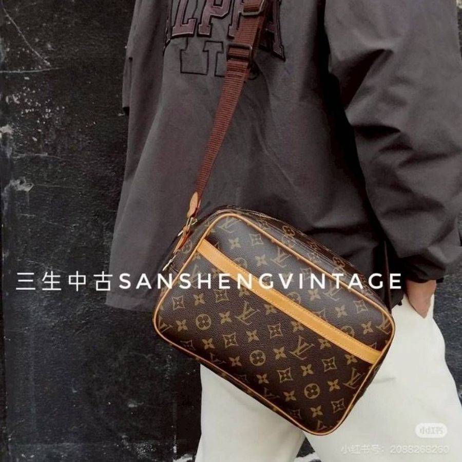 裝滿故事的LV原花 Louis Vuitton 小款層記者包 (LV Reporter PM)肩背包 斜背包-32