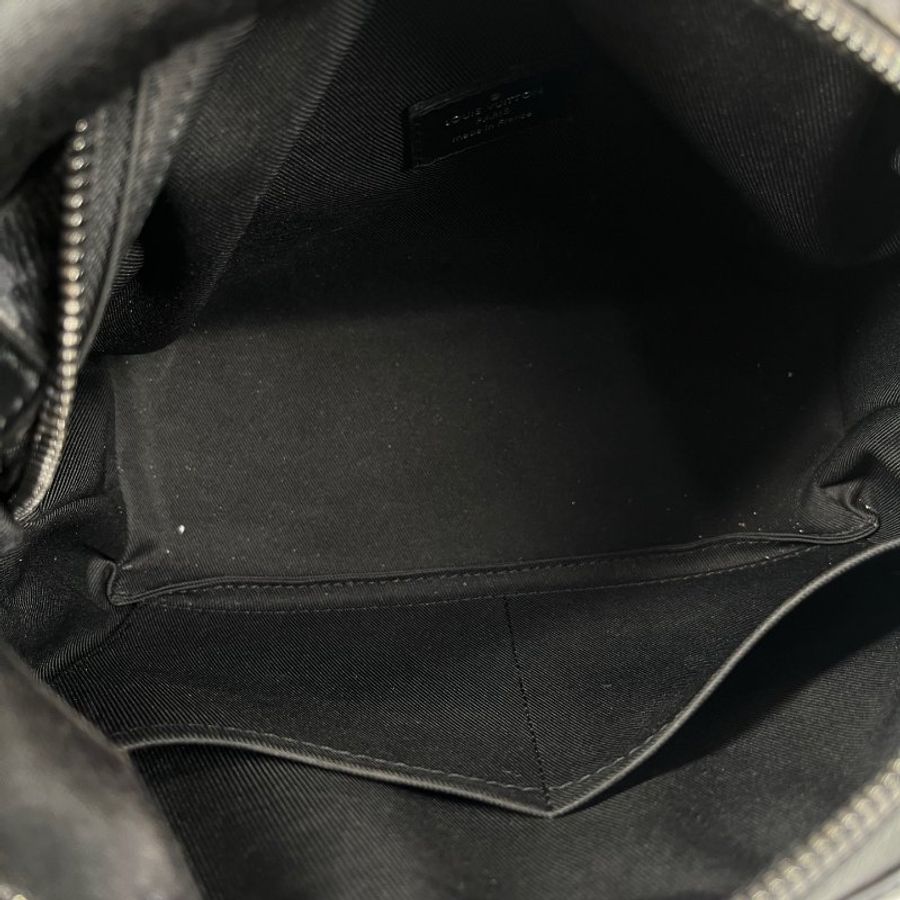 LV Soft Trunk黑盒子 經典老花 黑色塗層帆布拼牛皮 24*17*9.5cm 98新配件塵袋-6