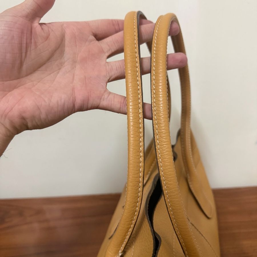 95新✨Tod’s 淺棕色肩背包荔面牛皮-7