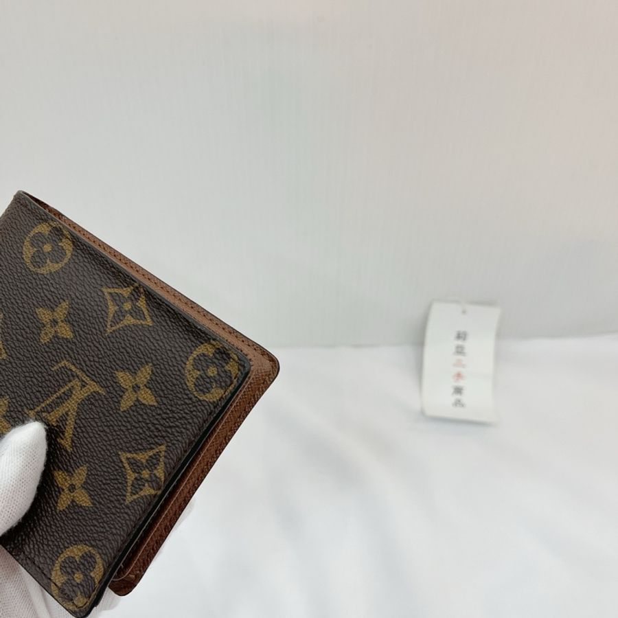 莉亞精品♡ LV M60026 老花對開短夾內零錢袋 二手-7