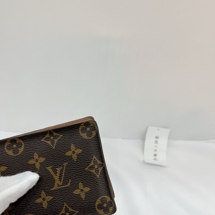 莉亞精品♡ LV M60026 老花對開短夾內零錢袋 二手-9
