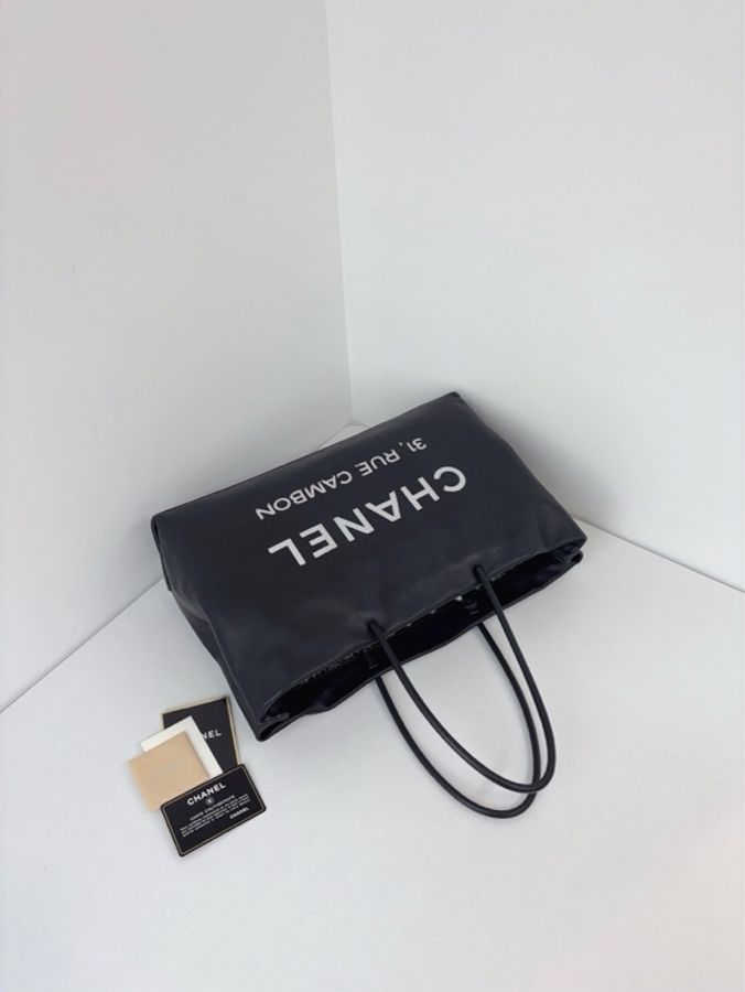 Chanel香奈儿 31 Rue Cambon康鹏街Tote全皮购物袋 极致高级黑白尺寸40*25*12-4