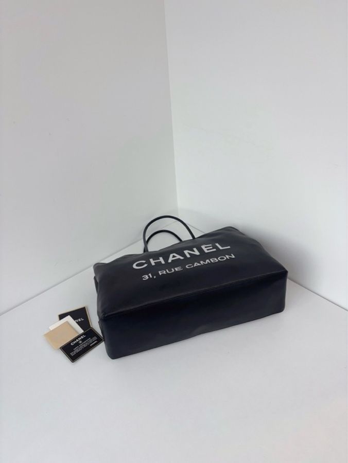 Chanel香奈儿 31 Rue Cambon康鹏街Tote全皮购物袋 极致高级黑白尺寸40*25*12-5