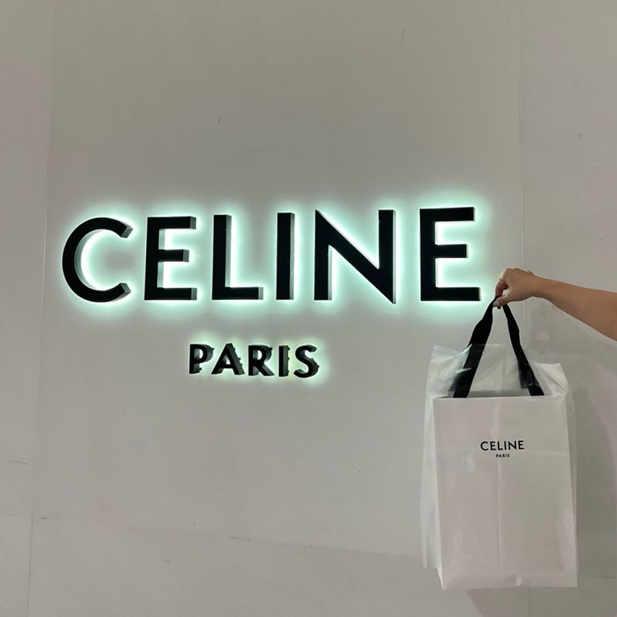 CELINE老花抽繩水桶包-9