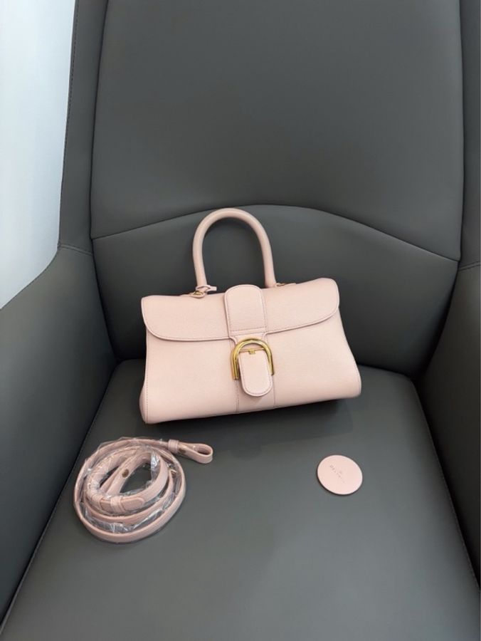 Delvaux 德尔沃横版brillaiant粉色樱花粉28*15*12-0