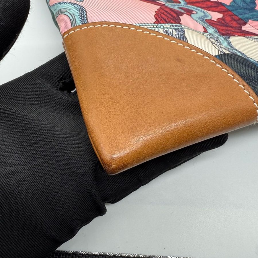 97新 Hermès/愛馬仕 silk city 駿馬騎士絲巾包-3