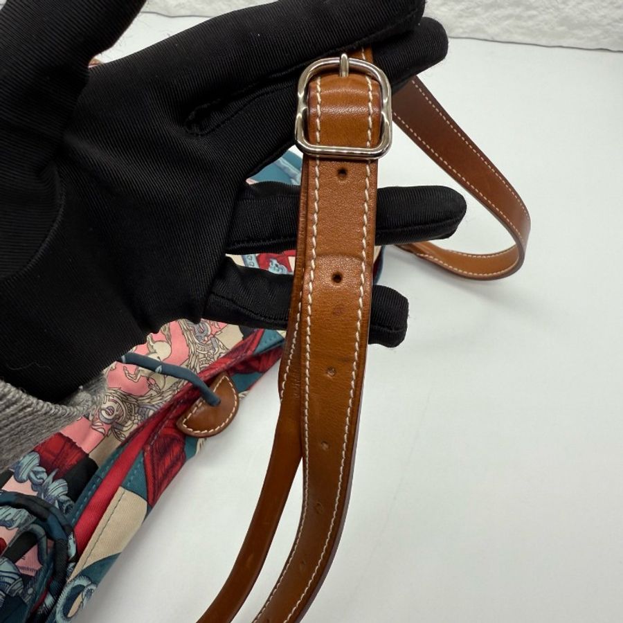 97新 Hermès/愛馬仕 silk city 駿馬騎士絲巾包-6