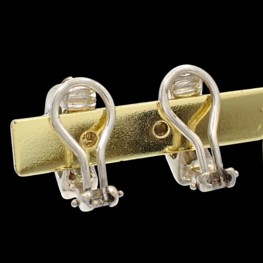 日本美品Tiffany & Co.十字耳夾 925 /K18-4