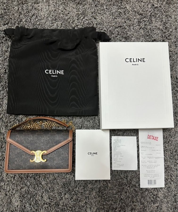 CELINE MARGO WOC 凱旋門老花鍊包/信封包-6