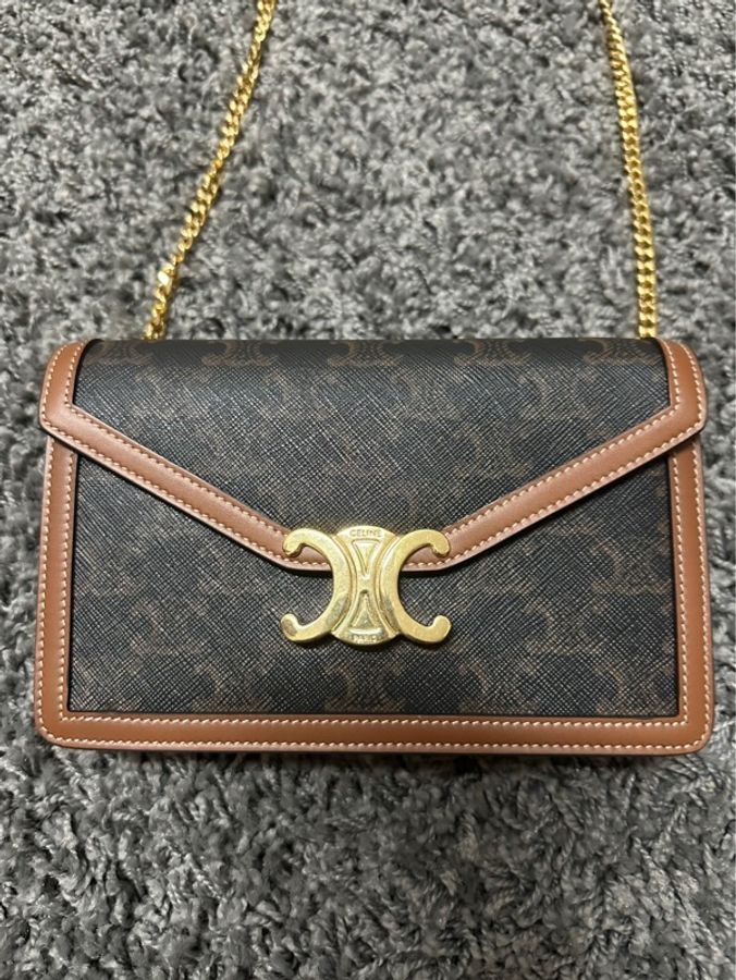 CELINE MARGO WOC 凱旋門老花鍊包/信封包-7