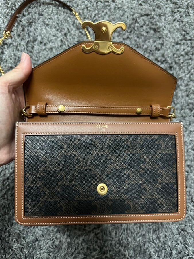 CELINE MARGO WOC 凱旋門老花鍊包/信封包-11