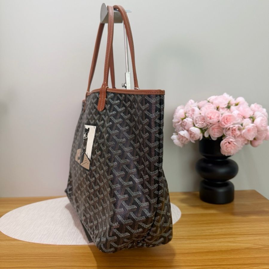 高雅德/Goyard ARTOIS中号包 棕色老花彩繪法鬥款-1