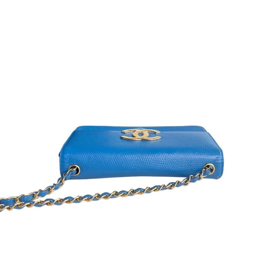 Chanel香奈兒大雙C 扣特殊皮信封鏈條包-7