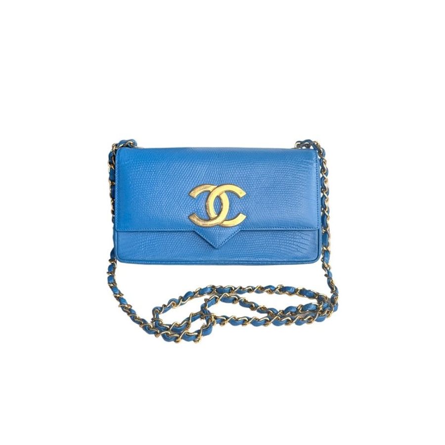 Chanel香奈兒大雙C 扣特殊皮信封鏈條包-9