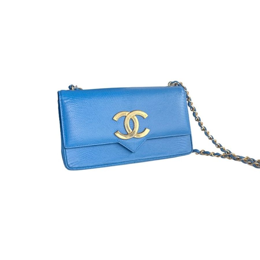 Chanel香奈兒大雙C 扣特殊皮信封鏈條包-13