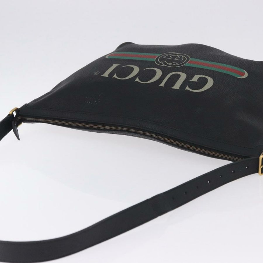 【日本直送】GUCCI 黑色金色皮革單肩包 523588 正品 192702A-5