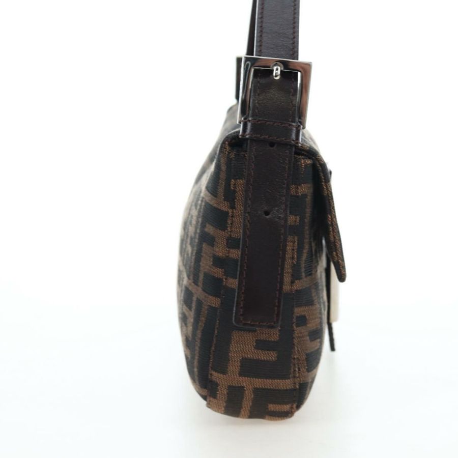 【日本直送】FENDI Zucca帆布Mamma Baguette單肩包 棕色/黑色 正品 192625SAM-3