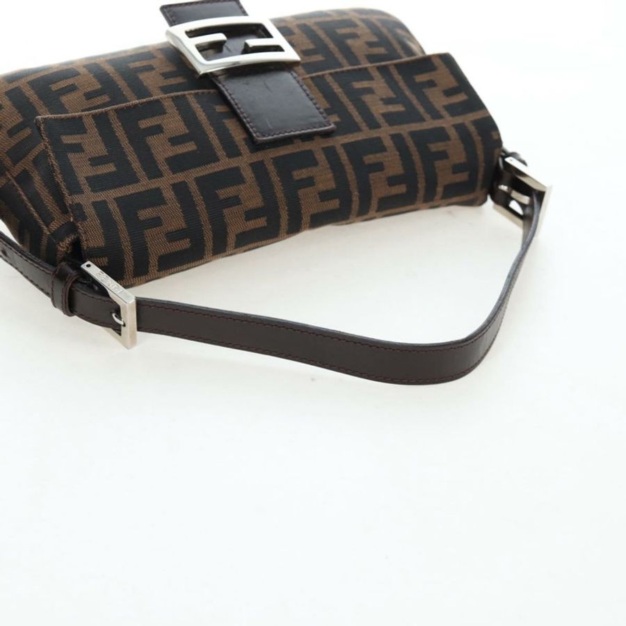 【日本直送】FENDI Zucca帆布Mamma Baguette單肩包 棕色/黑色 正品 192625SAM-6