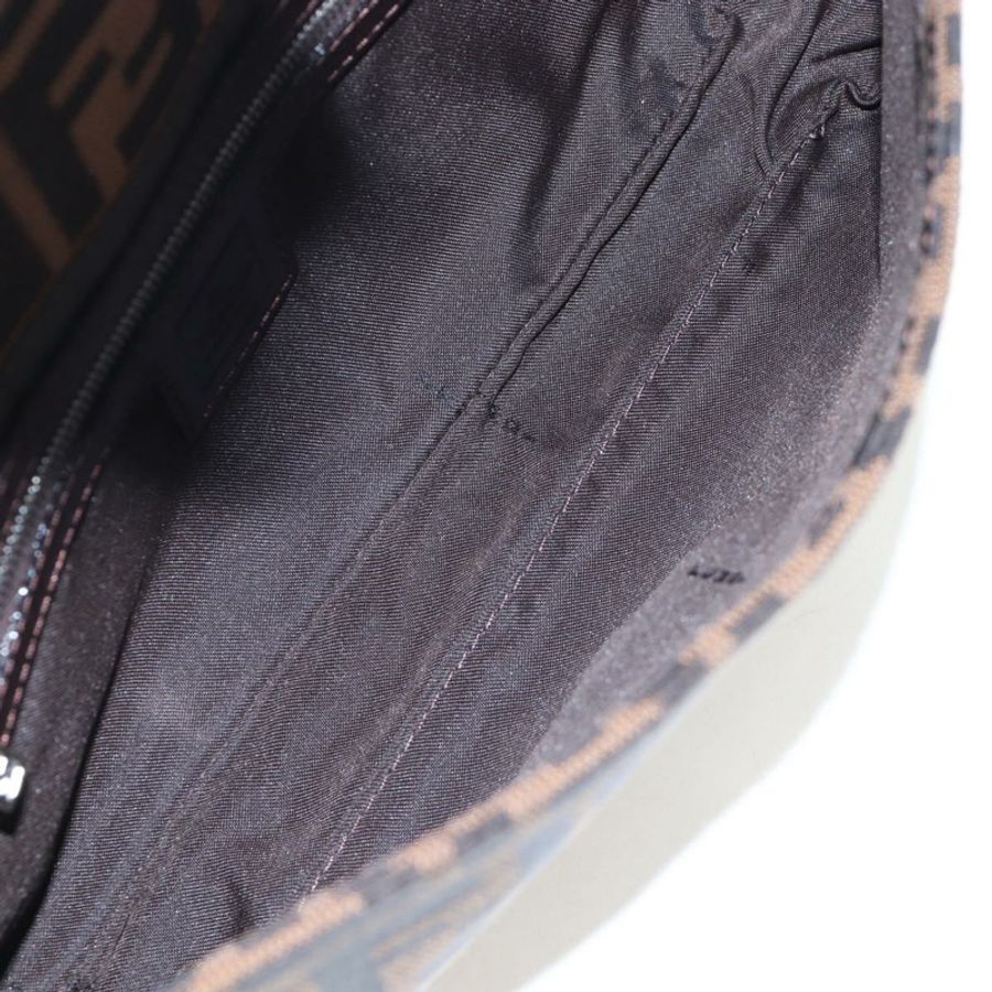 【日本直送】FENDI Zucca帆布Mamma Baguette單肩包 棕色/黑色 正品 192625SAM-9