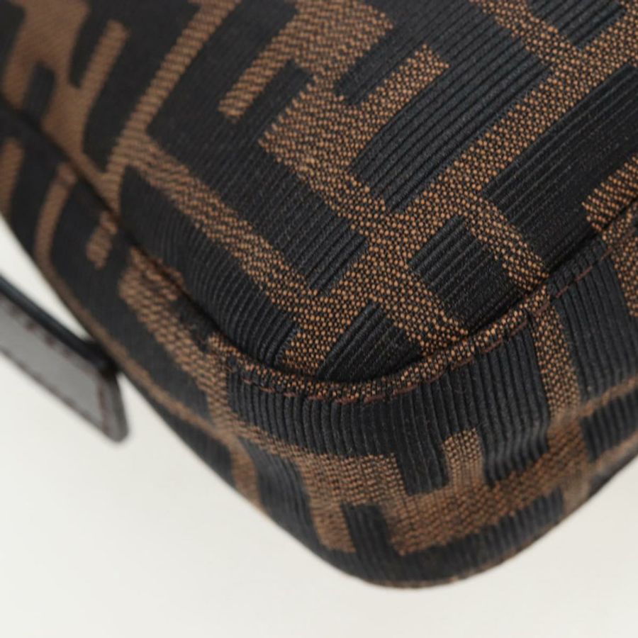 【日本直送】FENDI Zucca帆布Mamma Baguette單肩包 棕色/黑色 正品 192625SAM-16