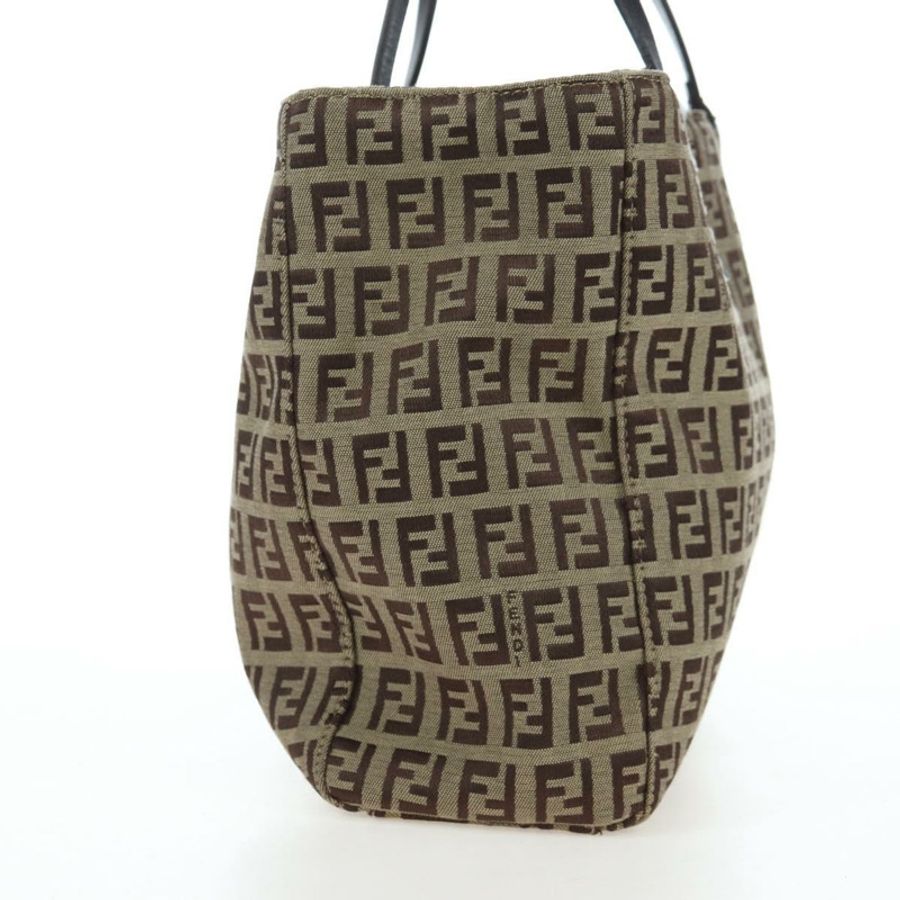 【日本直送】FENDI Zucchino帆布手提包 米色 銀色 正品 191868V-3