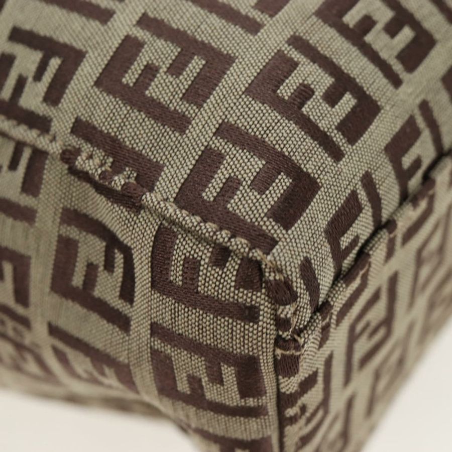 【日本直送】FENDI Zucchino帆布手提包 米色 銀色 正品 191868V-13