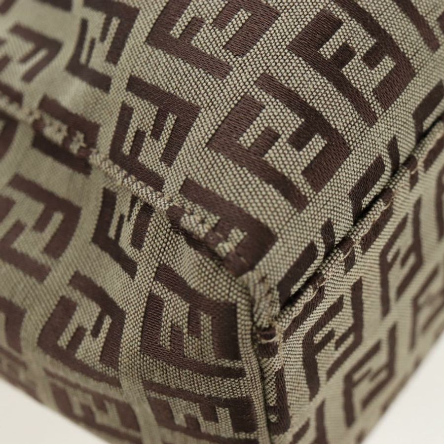 【日本直送】FENDI Zucchino帆布手提包 米色 銀色 正品 191868V-15
