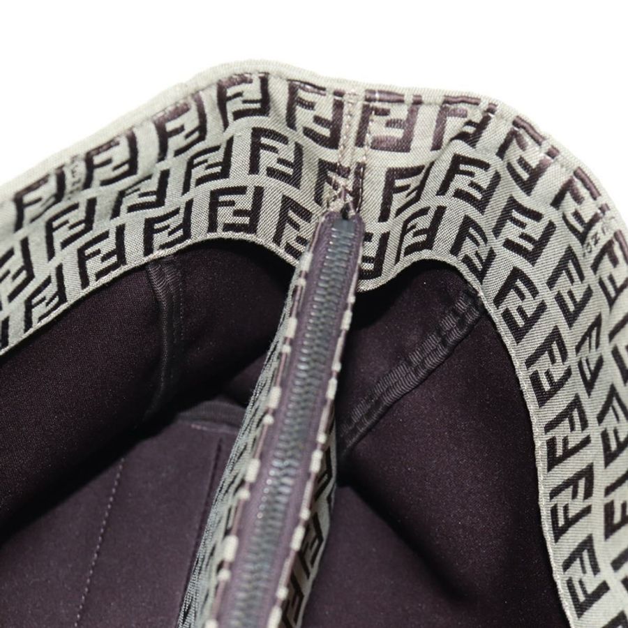 【日本直送】FENDI Zucchino帆布手提包 米色 銀色 正品 191868V-17