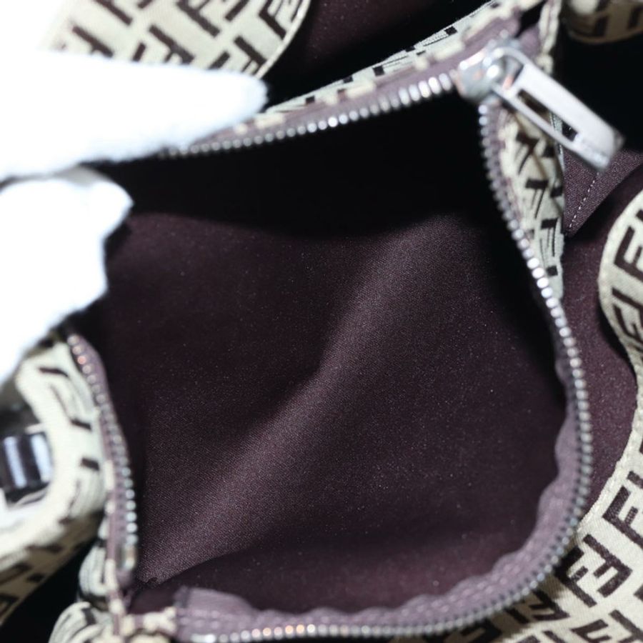 【日本直送】FENDI Zucchino帆布手提包 米色 銀色 正品 191868V-20
