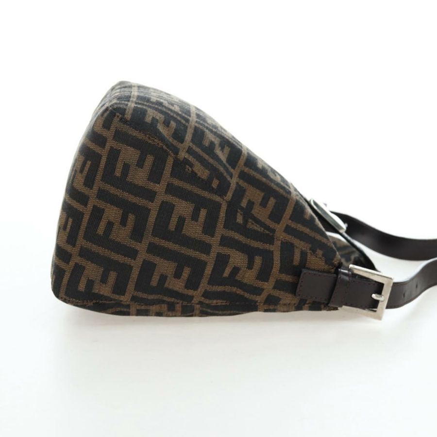 【日本直送】FENDI Zucca帆布Mamma Baguette單肩包 棕色/黑色 正品 192220V-3