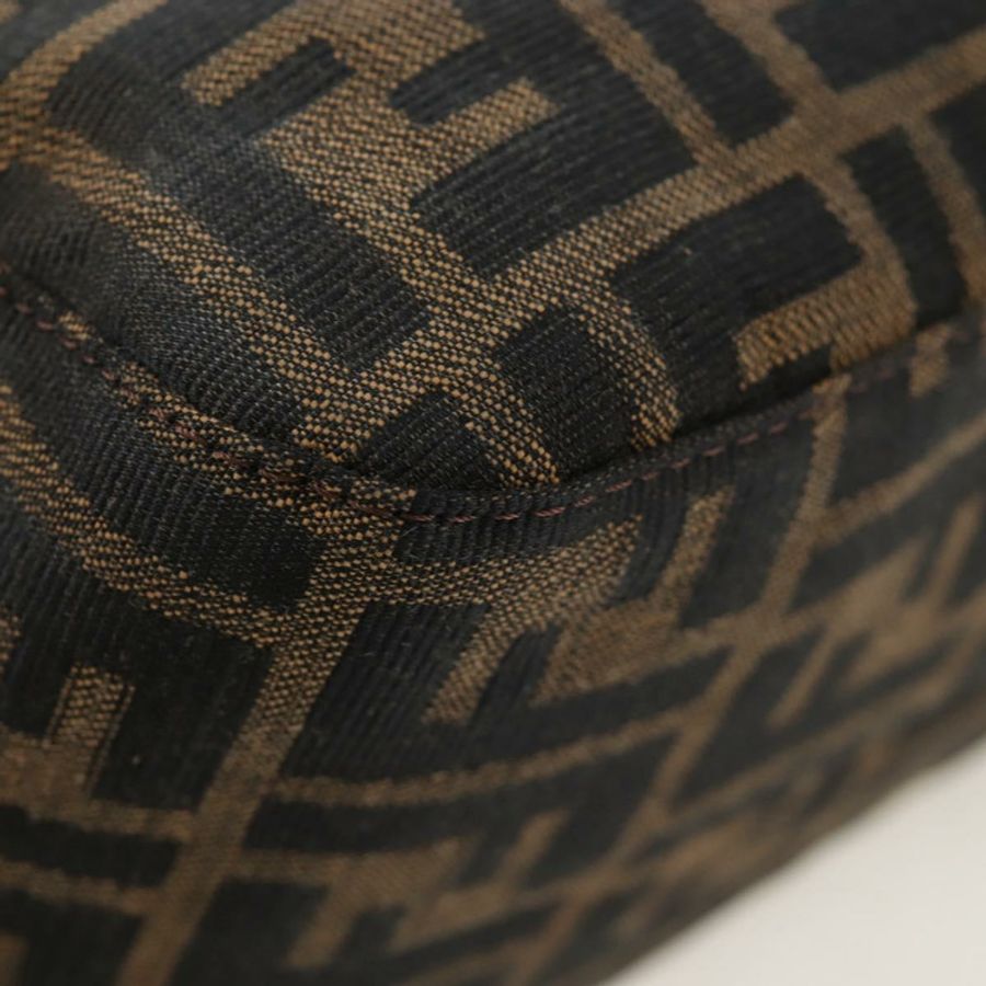 【日本直送】FENDI Zucca帆布Mamma Baguette單肩包 棕色/黑色 正品 192220V-14