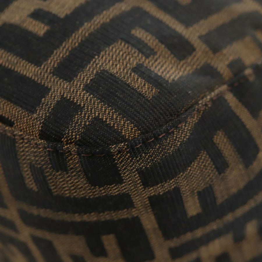 【日本直送】FENDI Zucca帆布Mamma Baguette單肩包 棕色/黑色 正品 192220V-15