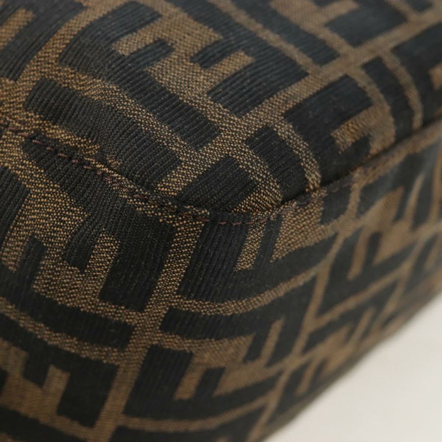 【日本直送】FENDI Zucca帆布Mamma Baguette單肩包 棕色/黑色 正品 192220V-16