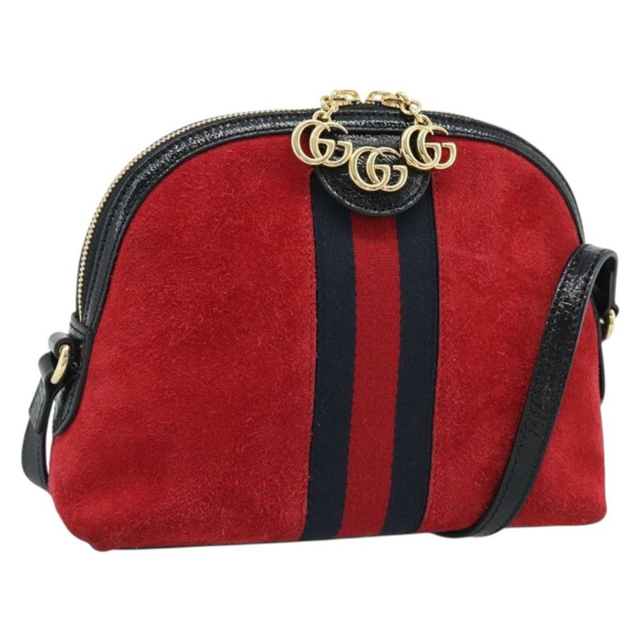 【日本直送】GUCCI Ophidia Sherry Line 肩背包,皮革,紅色,金色,499621,正品 am12084A-0