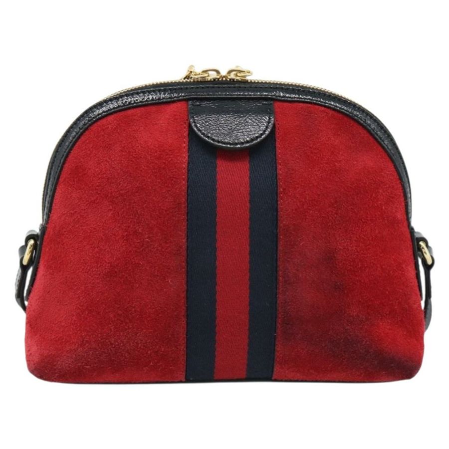 【日本直送】GUCCI Ophidia Sherry Line 肩背包,皮革,紅色,金色,499621,正品 am12084A-1
