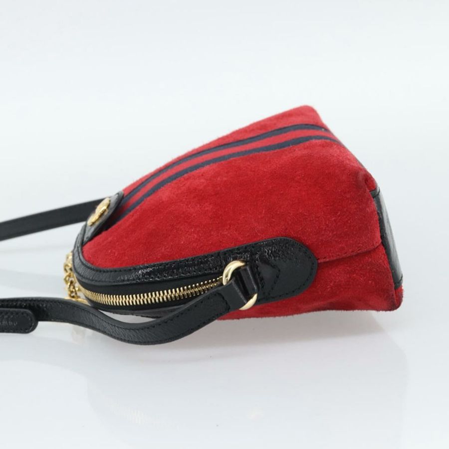 【日本直送】GUCCI Ophidia Sherry Line 肩背包,皮革,紅色,金色,499621,正品 am12084A-2